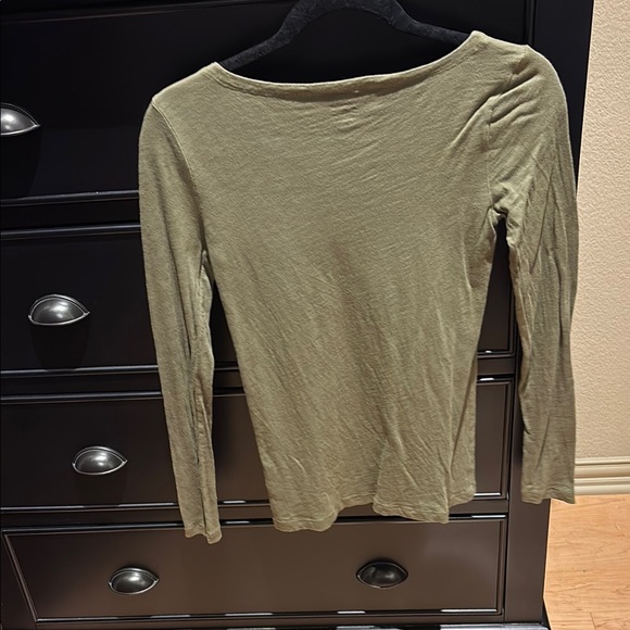 Olive Green Long Sleeve Top - Picture 3 of 3